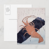 木炭、c.1830のブロックを持つLangoustine ポストカード (正面/裏面)