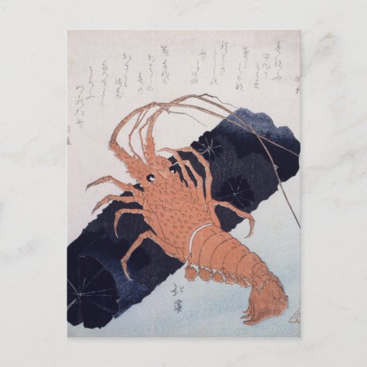 木炭、c.1830のブロックを持つLangoustine ポストカード (正面)