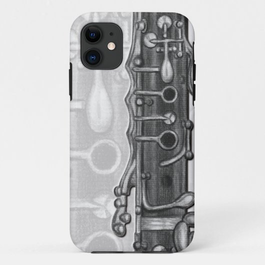 木炭iPhone 5/5Sの場合のクラリネット Case-Mate iPhoneケース (裏面)
