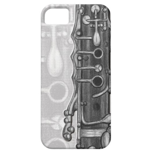 木炭iPhone 5/5Sの場合のクラリネット Case-Mate iPhoneケース (裏面)