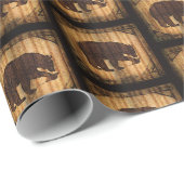 木版の背景パター男らしン ラッピングペーパー (ロールコーナー)