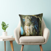 木版フクロウ印象抽象芸術 クッション (椅子)