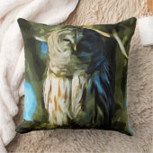 木版フクロウ印象抽象芸術 クッション (ブランケット)