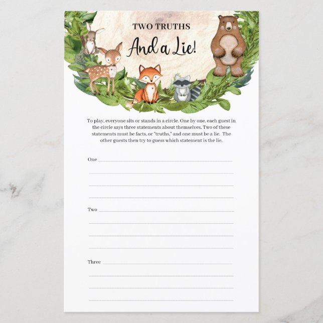 木版動物の木のスライス二つの真実と嘘 (正面)