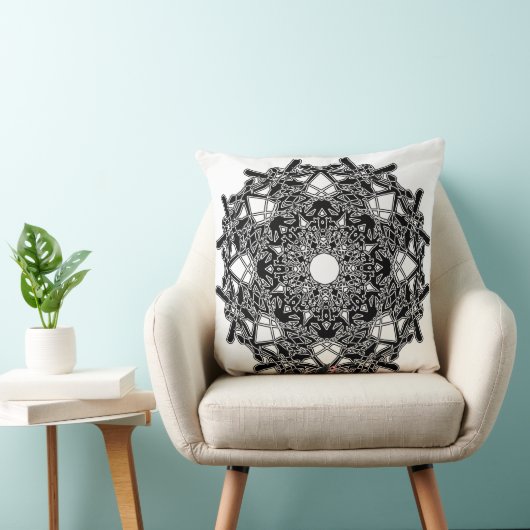 木版図オクタ絵文字枕 クッション (椅子)