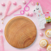 木版木目模様 ペーパープレート (パーティー)