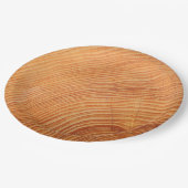 木版木目模様 ペーパープレート (アングル)