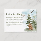 木版本の赤ちゃんシャワーを待つことができる エンクロージャーカード (正面)