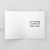 木版画のフクロウ プレゼントを添えて 雪の夜 冬のホリデー シーズンカード (内部)