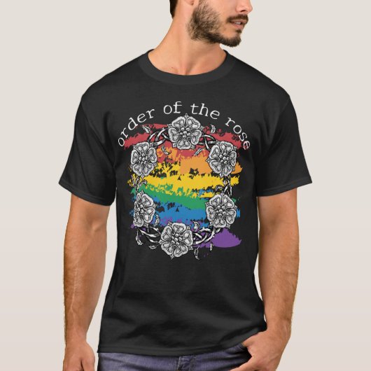 木版画の薔薇勲章 Tシャツ (正面)