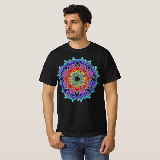 木版画スペクトルグリフ Tシャツ (正面フル)