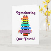 木版画。 カード (黄色い花)