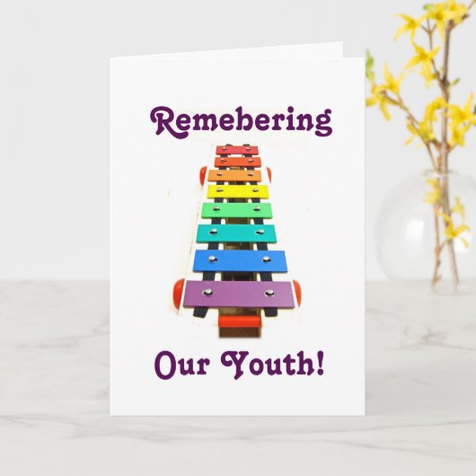 木版画。 カード (黄色い花)