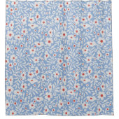 木版花柄 シャワーカーテン (正面)