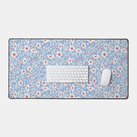 木版花柄 デスクマット (キーボード&マウス)