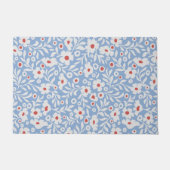 木版花柄 ドアマット (正面)