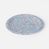 木版花柄 ペーパープレート (アングル)