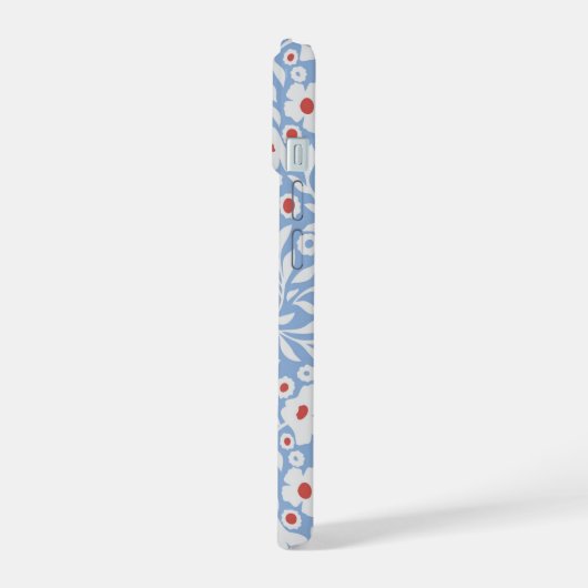 木版花柄 iPhone 15ケース (左側面)