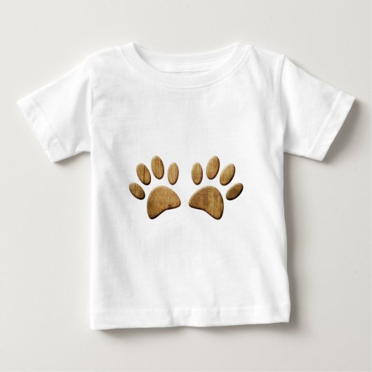 木犬のポープリント ベビーTシャツ (正面)