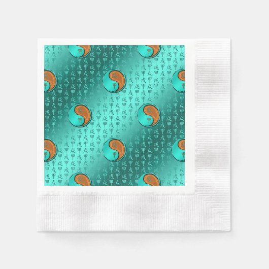 木犬の年 縁ありカクテルナプキン (正面)