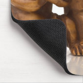 木猿3匹の彫刻 マウスパッド (コーナー)