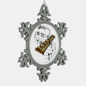 木琴 スノーフレークピューターオーナメント (左)