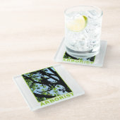 木登りシルエット：アーボリスト ガラスコースター (アングル)