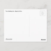 木登山ライオン、ウガンダ・アフリカ ポストカード (裏面)