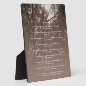 木白熱［赤熱］光を放つは「とにかく」 フォトプラーク (側面)