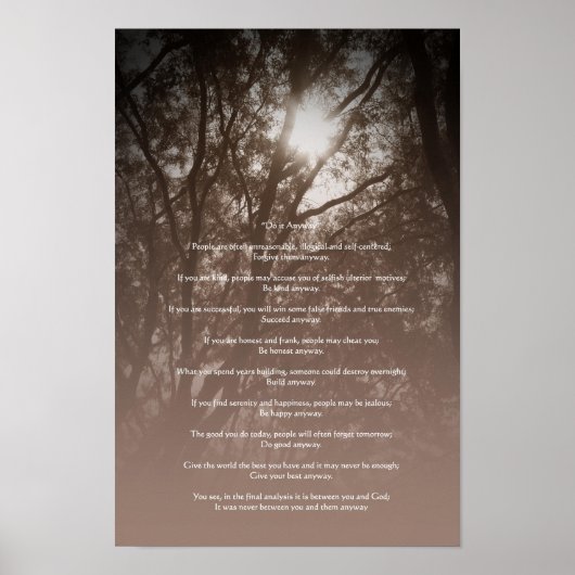 木白熱［赤熱］光を放つは「とにかく」 ポスター (正面)