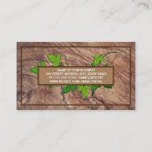 木目とつる植物 名刺 (裏面)