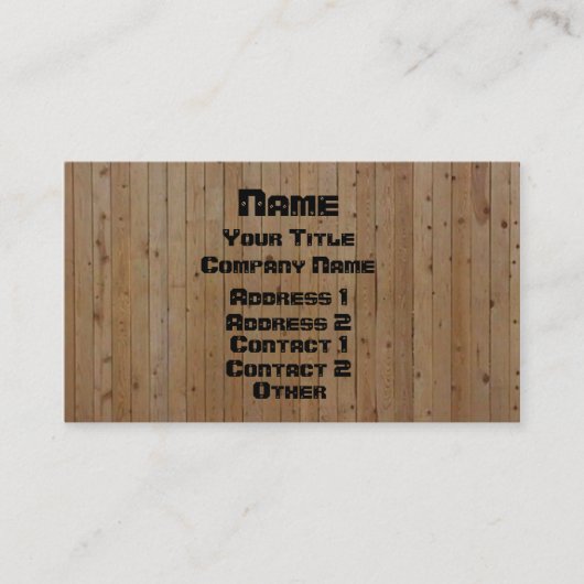 木目とねじ込み 名刺 (正面)