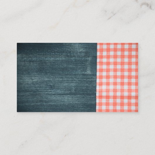 木目とテーブルクロス 名刺 (裏面)