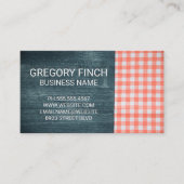 木目とテーブルクロス 名刺 (正面)