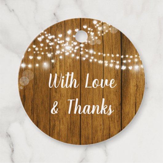 木目とハートライト結婚ズ フェイバータグ (正面)