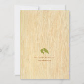 木目とラブバードが木の招待状 招待状 (裏面)