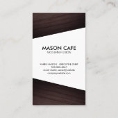 木目と斑点のあるブロック |料理 名刺 (裏面)