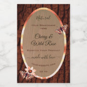 木目と木の樹皮の製品ラベルがバターフィズ フードラベル (シングルラベル)