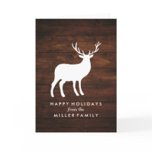 木目と白い棒 | 休日のグリーティングカード