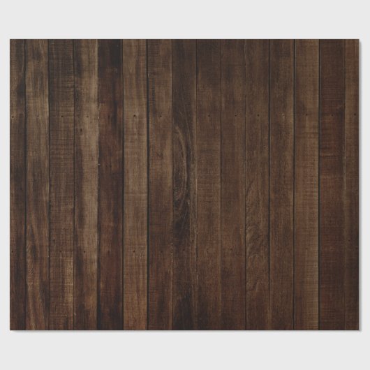 木目のある暗い木の板 ラッピングペーパー (フラット)
