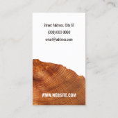 木目のかわいいテフェイククスチャ 名刺 (裏面)