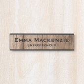 木目のカスタマイズ可能なオフィスドアの看板 サインプレート (正面)