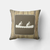 木目のカヌー記号 クッション (裏面)