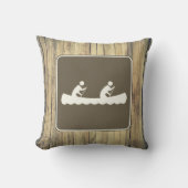 木目のカヌー記号 クッション (正面)