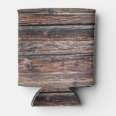 木目のテクスチャのギザギザの外観 缶クーラー (正面)