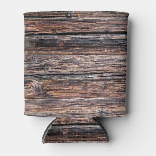 木目のテクスチャのギザギザの外観 缶クーラー (正面)