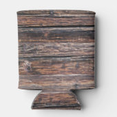 木目のテクスチャのギザギザの外観 缶クーラー (裏面)