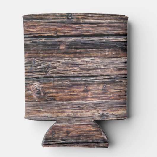 木目のテクスチャのギザギザの外観 缶クーラー (裏面)