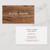 木目のテクスチャの名刺。 名刺 (正面/裏面)