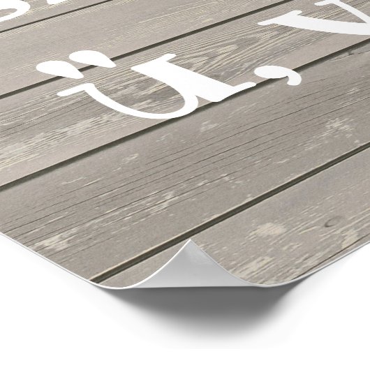 木目のハンガリー語アルファベット ポスター (角)